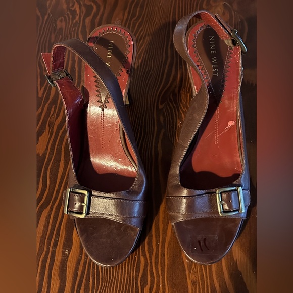 Nine West Shoes - 🎉 SALE 🎉Nine West Brown Sling  Back Pumps Sz 11